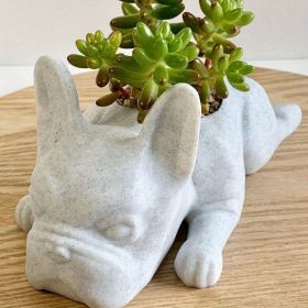 1pc Mini Succulent Planter Resin Puppy Flower Pot