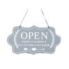 Double-Sided Open Closed Wooden Sign-Rustic Wall Decor for Entryway or Office