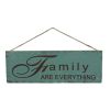 Family is Everything Wooden Wall Sign-Green