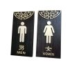 Wooden Bathroom Sign Pair-HIs & Hers Icons