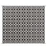 Outsunny Portable Outdoor Rug Reversible Carpet for RV Camping Black White Clover with Carry Bag 8 x 10