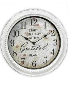 Mainstays Sentiments 12" Analog Wall Clock Quartz Movement Battery-Powered Inspirational Wall Clock
