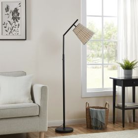 Angled Rattan Floor Lamp