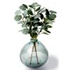 Artificial Eucalyptus Glass Vase