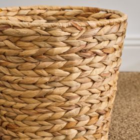 Water Hyacinth Woven Round 11" Storage and Planter Basket