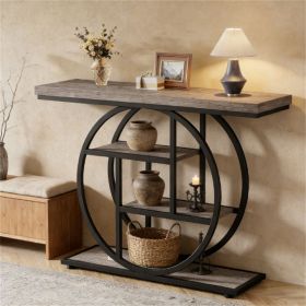 Rustic Circle Console Table