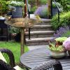1PC Antique Gold Freestanding Pedestal Bird Bath Feeder