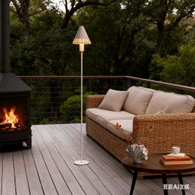 Linen Rattan Rechargeable Floor Lamp