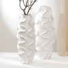 Sculpted  White Ceramic Vase