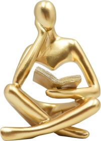 Golden Literary Muse Sculpture
