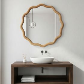 Wavy Oak  Mirror