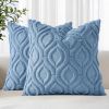Blue Faux Wool Pillow Covers - Set of 2