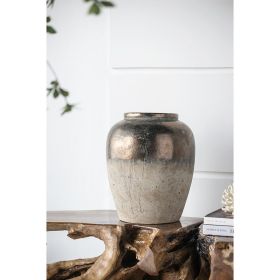 Sienna Brown Ceramic Accent Vase – 16 "