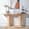 59in Modern Minimalist Wooden Console Table with Column Pedestal Design â€“ Elegant Decorative Accent for Entryway, Living Room, and Hallway
