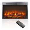 Ultra thin heater with log set & realistic flame