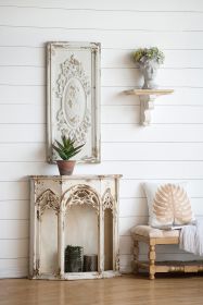 18" x 39.5" Large White Wall Art Panel, Rectangle Wall Sculpture, Wall DÃ©cor for Living Room Dining Room Office Bedroom
