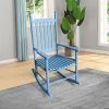 Blue Porch Rocking Chair-Solid Wood Outdoor