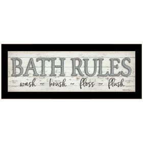 Bath Rules By Susie Boyer Ready to Hang Framed Print