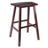 29" Katashi Bar Stool-Solid Wood with Curved seat in Walnut Finish