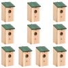 Bird Houses 10 pcs Solid Firwood 4.7"x4.7"x8.7"