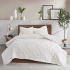 Ivory Tufted Chenille Duvet Set