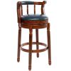 29.5 Dark Blue Leather Leather Bar Stool-1 piece