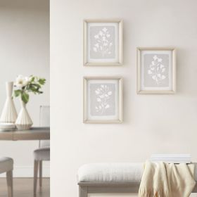 Neutral Botanical Glass Wall Art Set