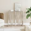 Console Table 27.6"x11.8"x27.6" Stainless Steel and Glass