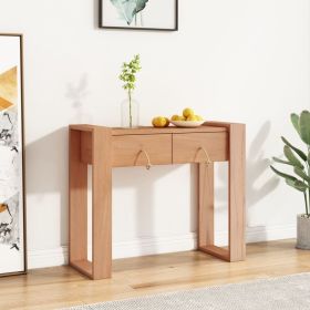 Console Table 35.4"x13.8"x29.5" Solid Teak Wood