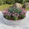 Tall Round Galvanized Raised Garden Bed-110 Gal Metal Planter for Vegetables