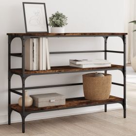 Console Table Smoked Oak 39.4"x12.6"x29.5" Engineered Wood