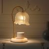 Marble Candle Warmer Lamp - Glass Shade Wax Melter with Timer