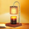 Amber Glass Candle Warmer Lamp - Dimmable Wax Melter with Timer