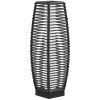 Solar Floor Lamp, Outdoor Rattan Garden Lantern Pathway Light & Decorative Driveway Lighting with Auto On/Off LED Lights for Porch, Yard, Lawn