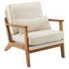 Off-White Oak Accent Chair
