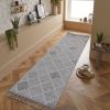 White Trellis Runner Rug