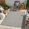 Silver Trellis Patio Rug