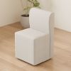 Dining chairs with wheels, modern rolling dining chairs, footstools with wheels, suitable for bedrooms, reading rooms, living rooms