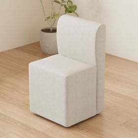 Dining chairs with wheels, modern rolling dining chairs, footstools with wheels, suitable for bedrooms, reading rooms, living rooms