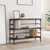 Console Table Smoked Oak 39.4"x12.6"x29.5" Engineered Wood