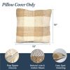 Jute Throw Pillow Covers Braided Decorative Pillow Covers Farmhouse Accent Pillows for Couch Living Room Decor 18 x 18 inch Natural & Ivory 1Pc
