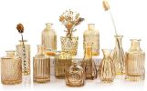 Amber Bud Vase Set