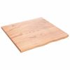 Wall Shelf Light Brown 23.6"x23.6"x0.8" Treated Solid Wood Oak