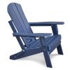 Patio Folding Adirondack Chair Weather Resistant, Outdoor HDPE Foldable Lawn Chair
