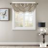 Faux Silk Waterfall Embellished Valance Champagne 38x46"