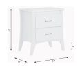 Babb White Finish Accent Table