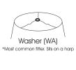 Slant Square Bell Hardback Lampshade with Washer Fitter, Black (with gold lining)