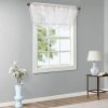 Diamond Sheer Embroidered Waterfall Valance White 38x46"