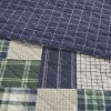 Bedding Quilt Set Full/Queen Green Reversible Printed 3-Piece