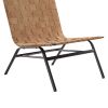 Camden Woven Brown Leather Accent Chair
